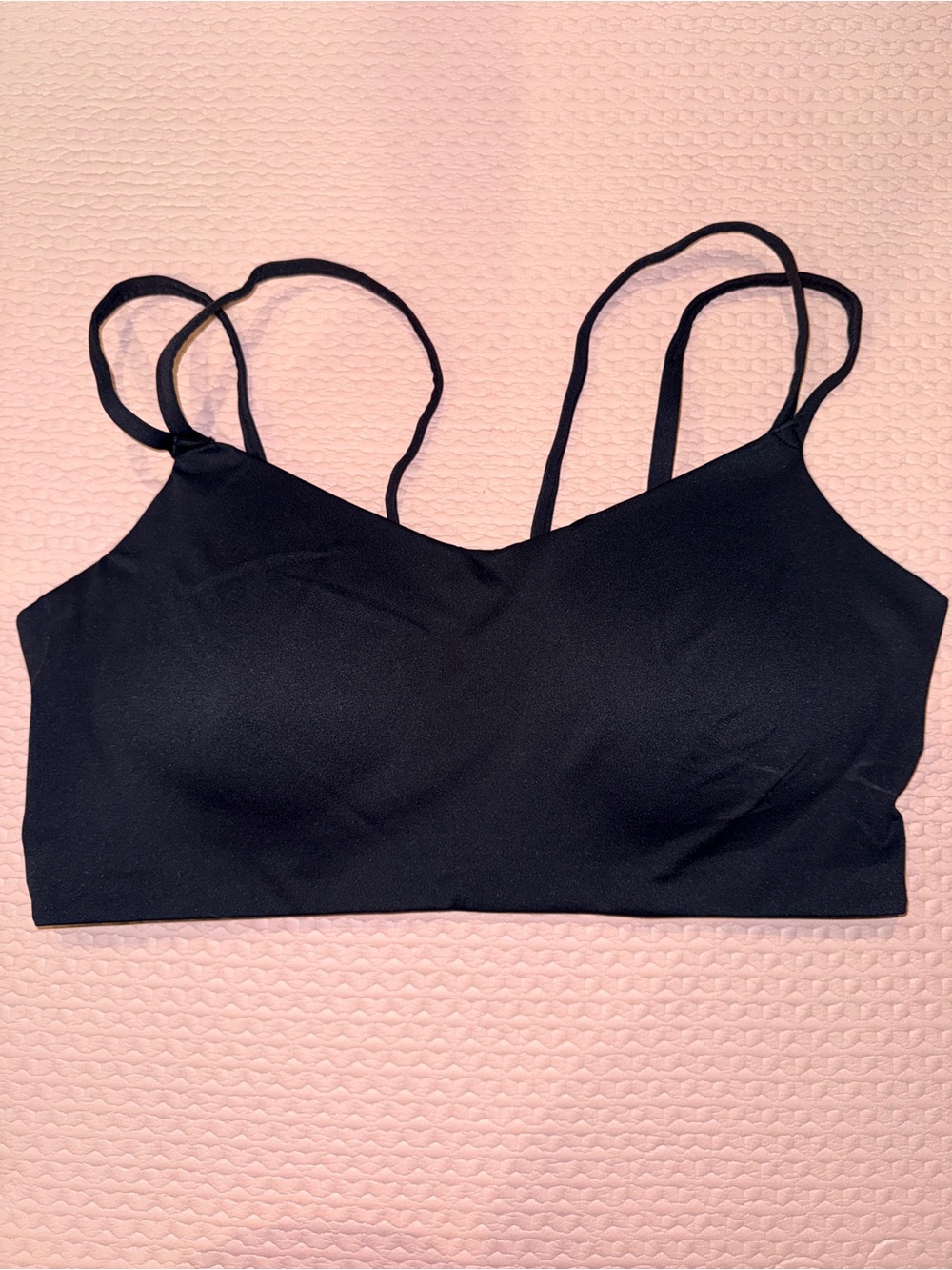 Avia Black Double-Strap Wireless Bralette